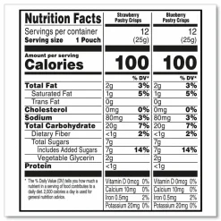 Kellogg's Special K Pastry Crisps, (36) Strawberry; (24) Blueberry, 0.88 oz, 2/Pouch, 30 Pouches/Carton