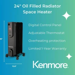 Kenmore 24" Oil-Filled Radiator Space Heater