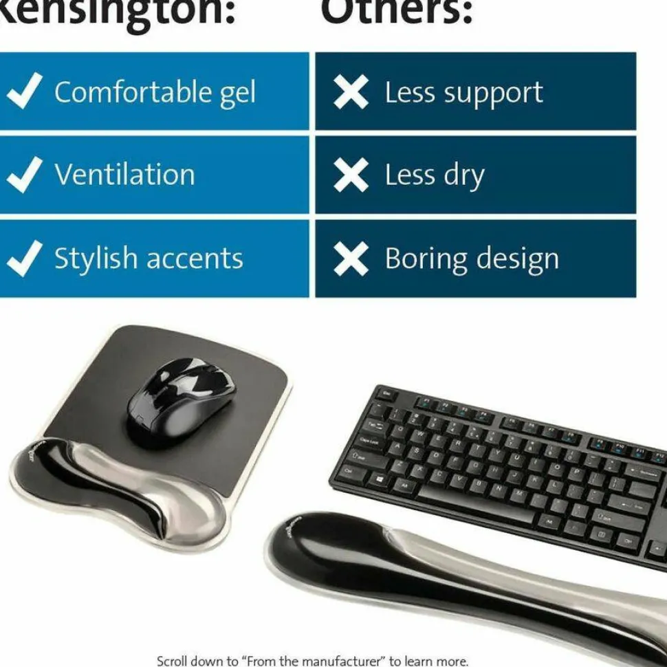 Kensington Duo Gel Mouse Pad Wrist Rest