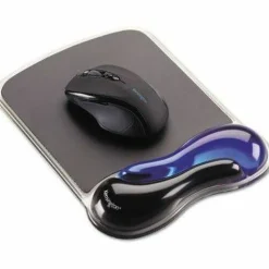 Kensington Duo Gel Mouse Pad Wrist Rest, Black/Blue