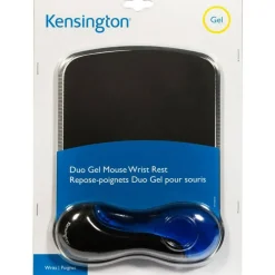 Kensington Duo Gel Mouse Pad Wrist Rest, Black/Blue
