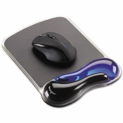 Kensington Duo Gel Mouse Pad Wrist Rest, Black/Blue