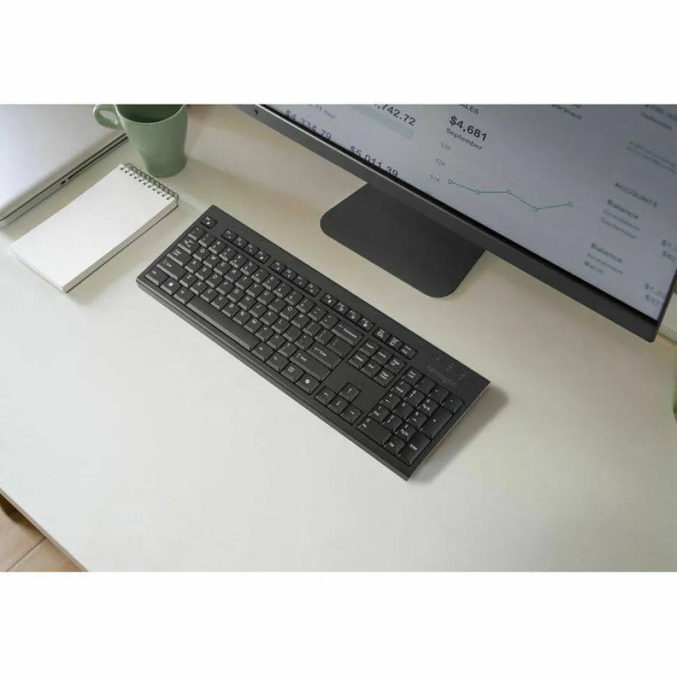 Kensington KB270 EQ Rechargeable AI keyboard with Copilot Key