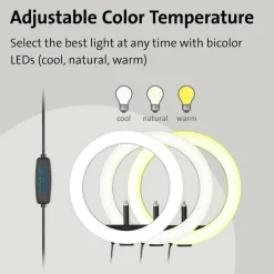 Kensington L1000 Bicolour Ring Light with Webcam Mount