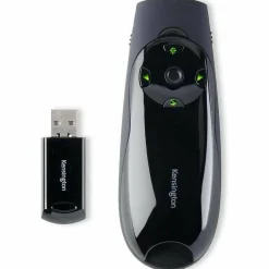 Kensington Presenter Expert Green Laser with Cursor Control - Presentation remote control - 4 buttons - RF - black
