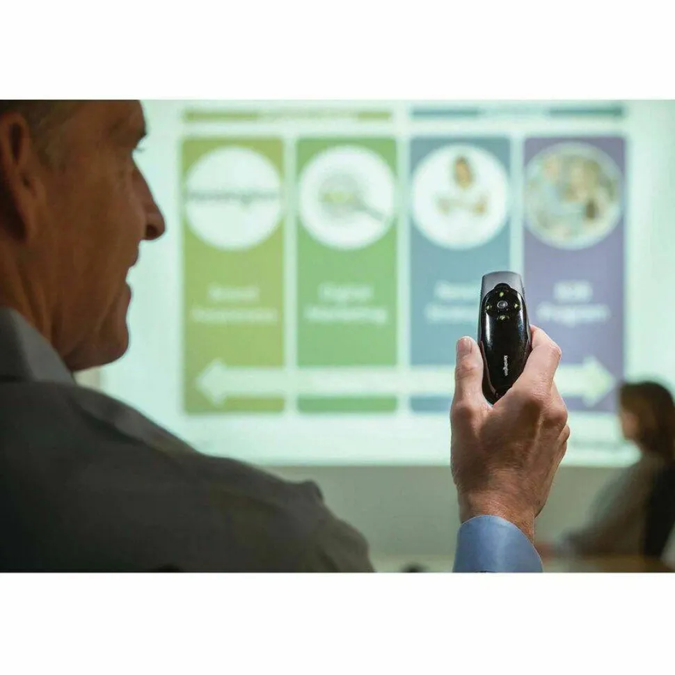 Kensington Presenter Expert Green Laser with Cursor Control - Presentation remote control - 4 buttons - RF - black