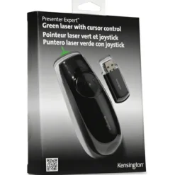 Kensington Presenter Expert Green Laser with Cursor Control - Presentation remote control - 4 buttons - RF - black