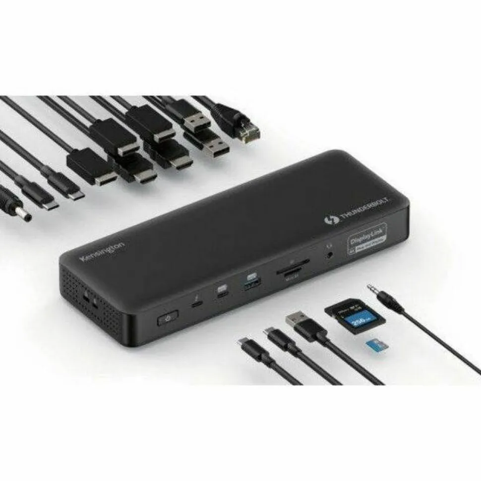 Kensington SD5910T Thunderbolt 4 USB4 USB-C Quad 4K Docking Station with DisplayLink Technology, 100W Power Delivery