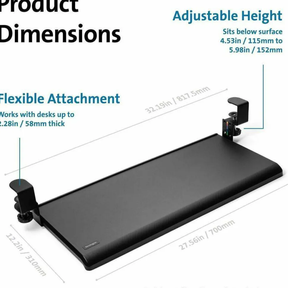 Kensington SmartFit Clamp-On Keyboard Drawer