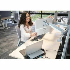 Kensington SmartFit Mounting Arm for Monitor, Flat Panel Display, Curved Screen Display - Adjustable - 55471