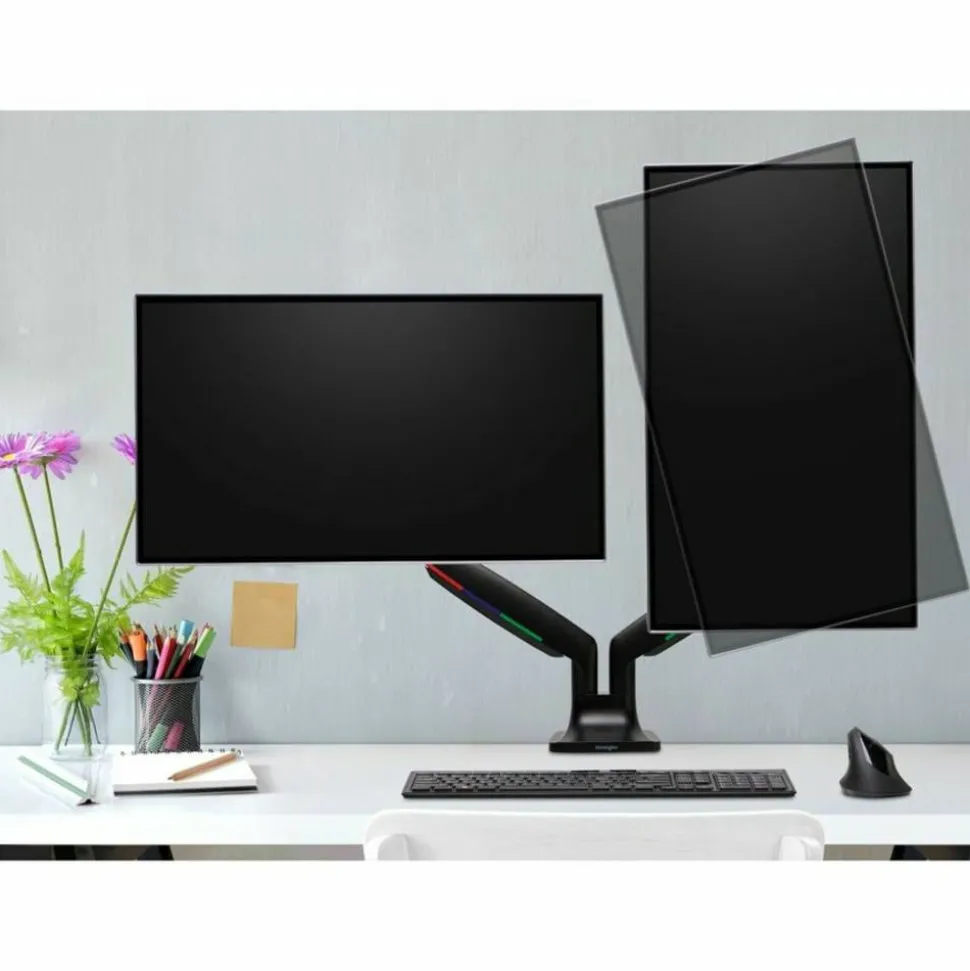 Kensington SmartFit Mounting Arm for Monitor, Flat Panel Display, Curved Screen Display - Black - Adjustable - 59601