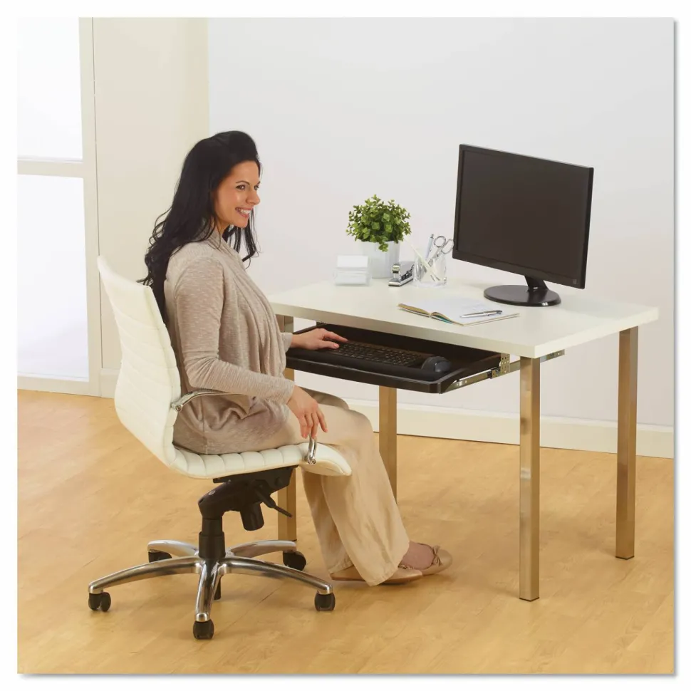Kensington Underdesk SuperShelf Plus Keyboard Drawer, Light Gray