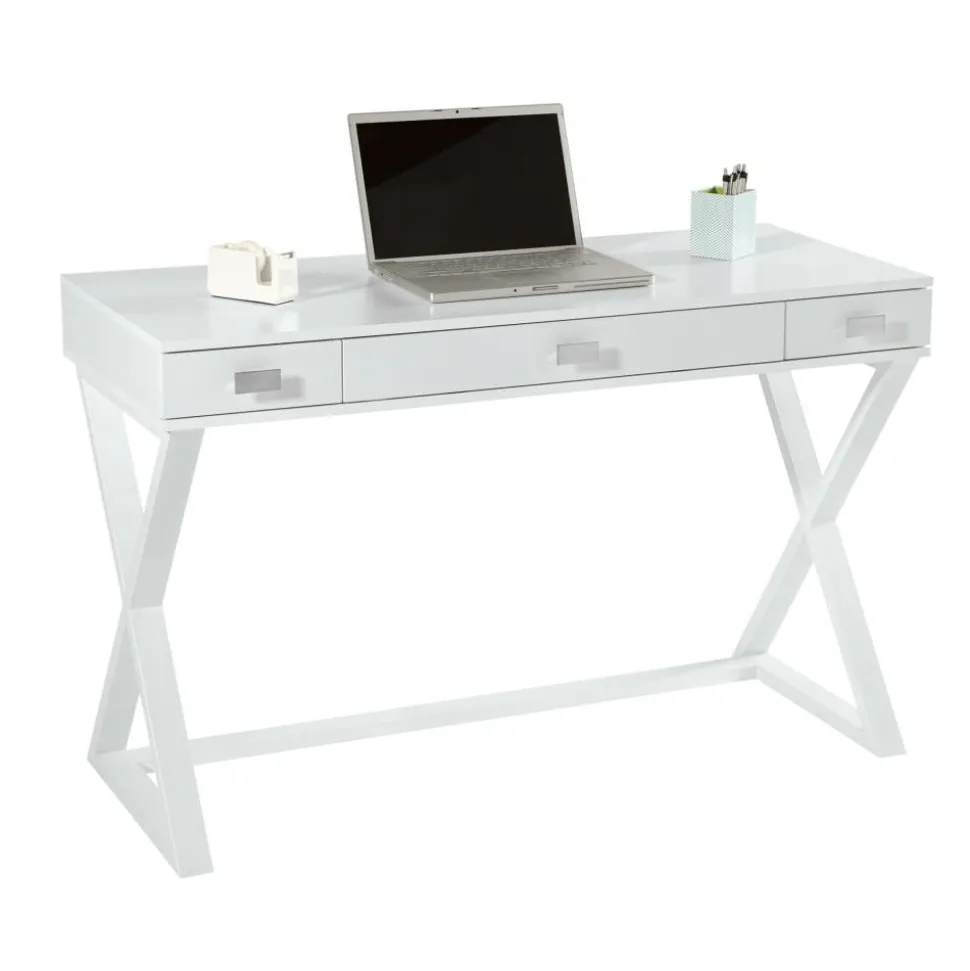 Keri 48"W Writing Desk, White