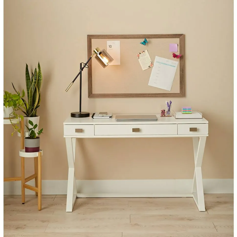 Keri 48"W Writing Desk, White