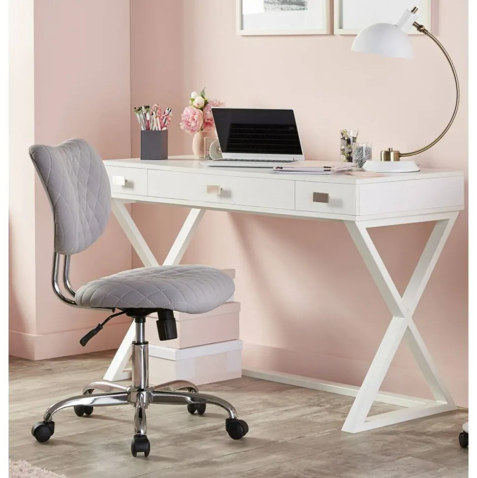 Keri 48"W Writing Desk, White
