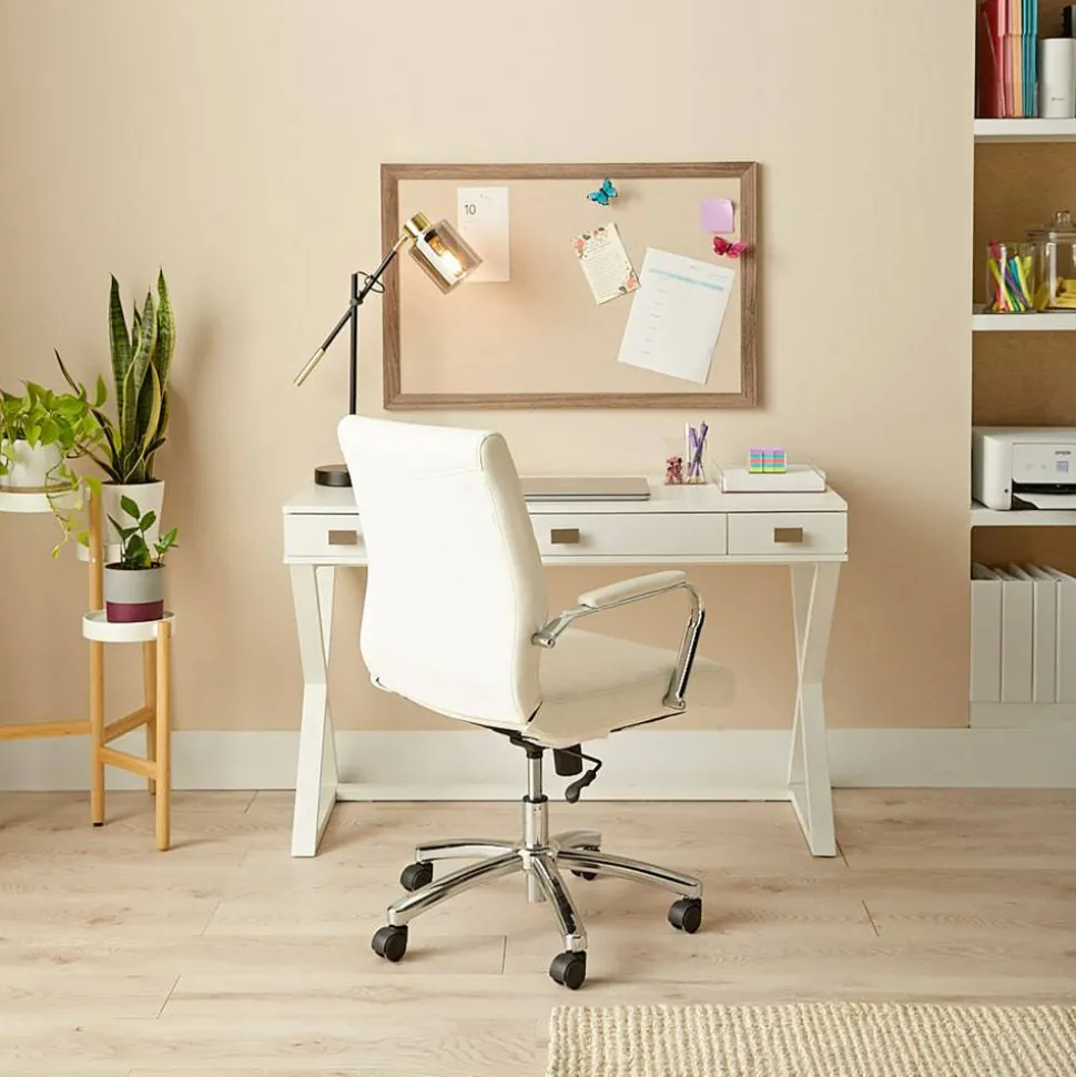 Keri 48"W Writing Desk, White
