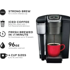 Keurig K-1550 Single Serve Coffee Maker Bundle with 8 Boxes Of K-Cup Pods (190 pods)