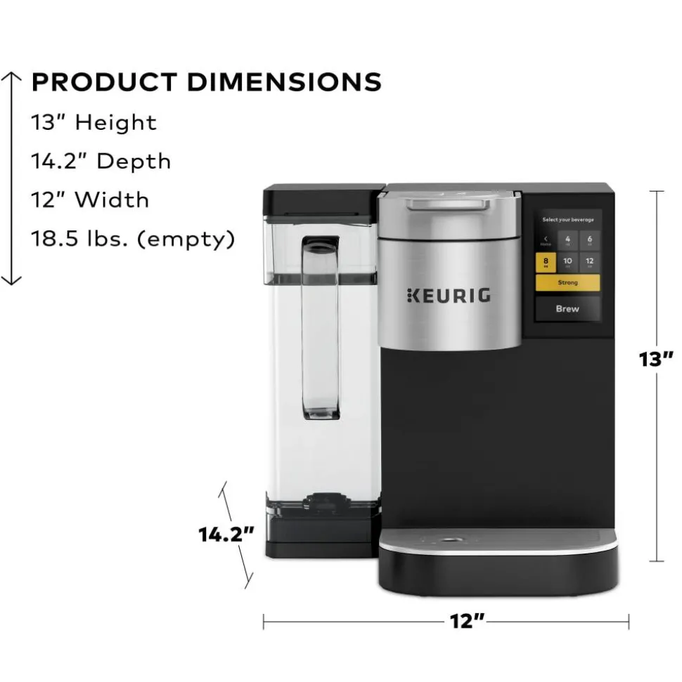 Keurig K-2550 Single-Serve Commercial K-Cup Pod Coffee Maker With 110oz Water Reservoir Bundle, Black/Silver
