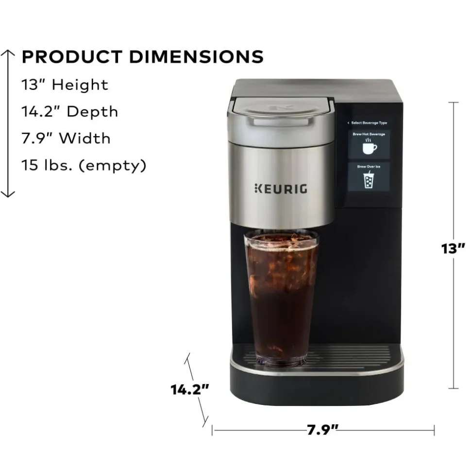 Keurig K-2550 Single-Serve K-Cup Pod Medium Workplace Coffee Maker, Plumbed, Silver/Black