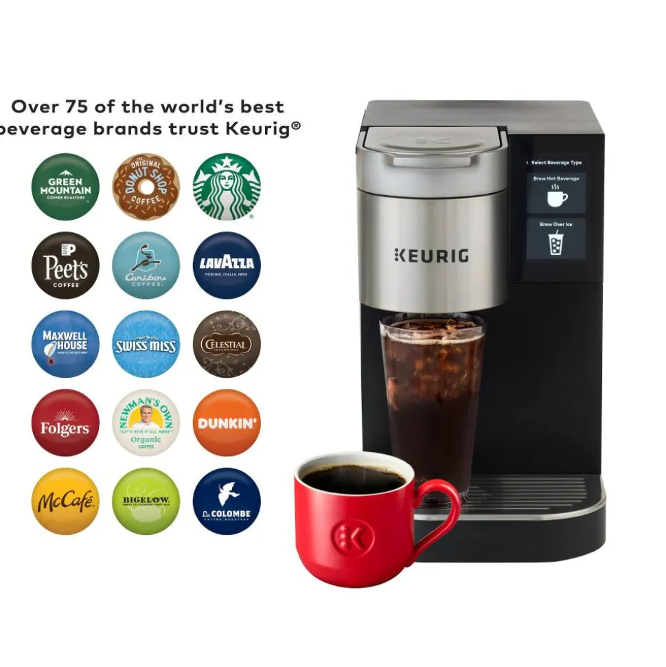 Keurig K-2550 Single-Serve K-Cup Pod Medium Workplace Coffee Maker, Plumbed, Silver/Black
