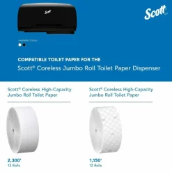 Kimberly Clark IN-SIGHT Coreless Twin Jumbo-Roll Tissue Dispenser, Smoke/Gray