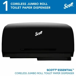 Kimberly Clark IN-SIGHT Coreless Twin Jumbo-Roll Tissue Dispenser, Smoke/Gray