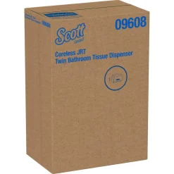 Kimberly Clark IN-SIGHT Coreless Twin Jumbo-Roll Tissue Dispenser, Smoke/Gray