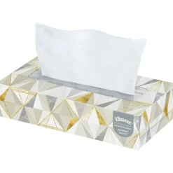Kimberly Clark Kleenex Professional 2 Ply Facial Tissue Flat Box (21606), White, 125 Tissues/Box