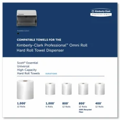 Kimberly-Clark Professional* Omni Roll Towel Dispenser, 10.5 x 10 x 10, Smoke Gray