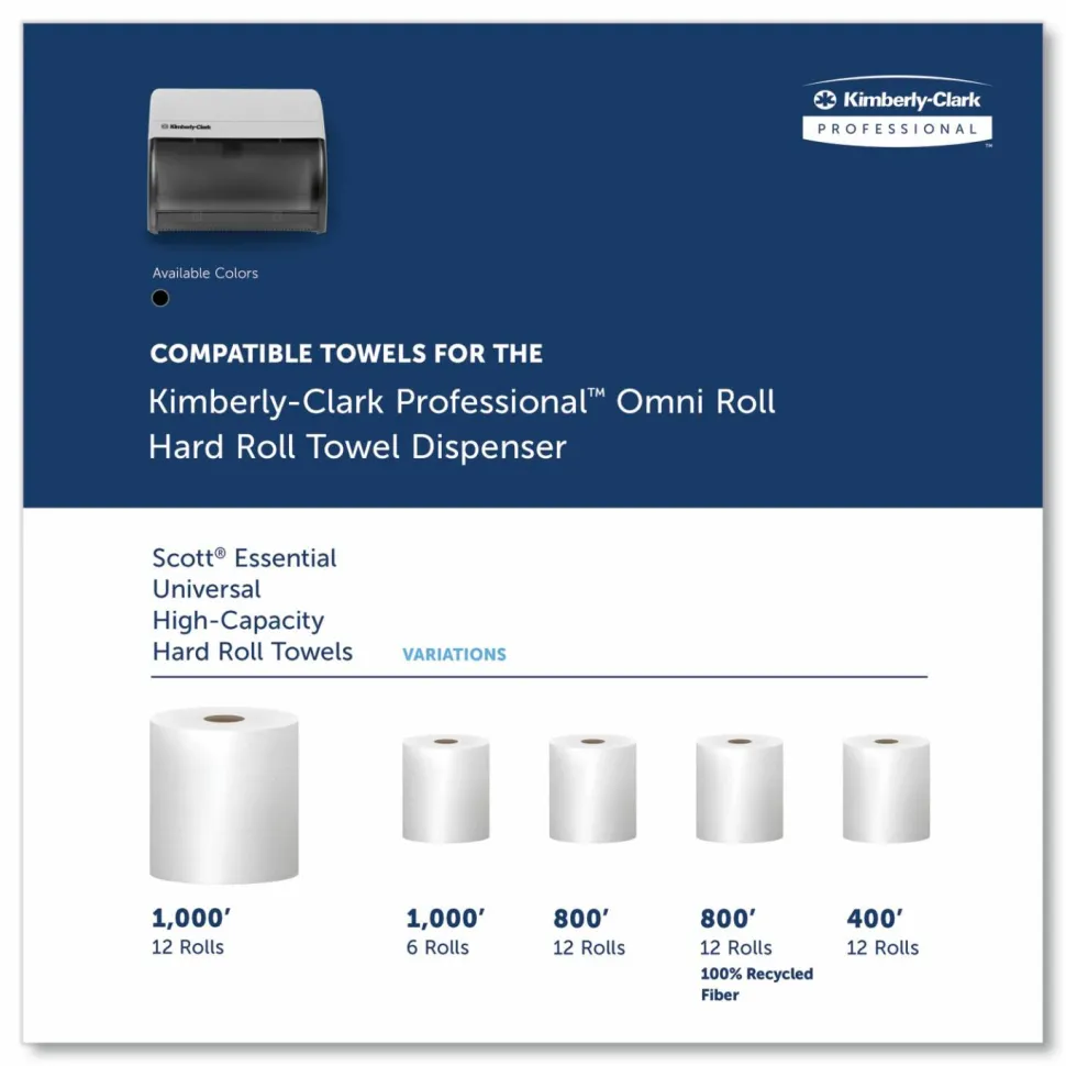 Kimberly-Clark Professional* Omni Roll Towel Dispenser, 10.5 x 10 x 10, Smoke Gray