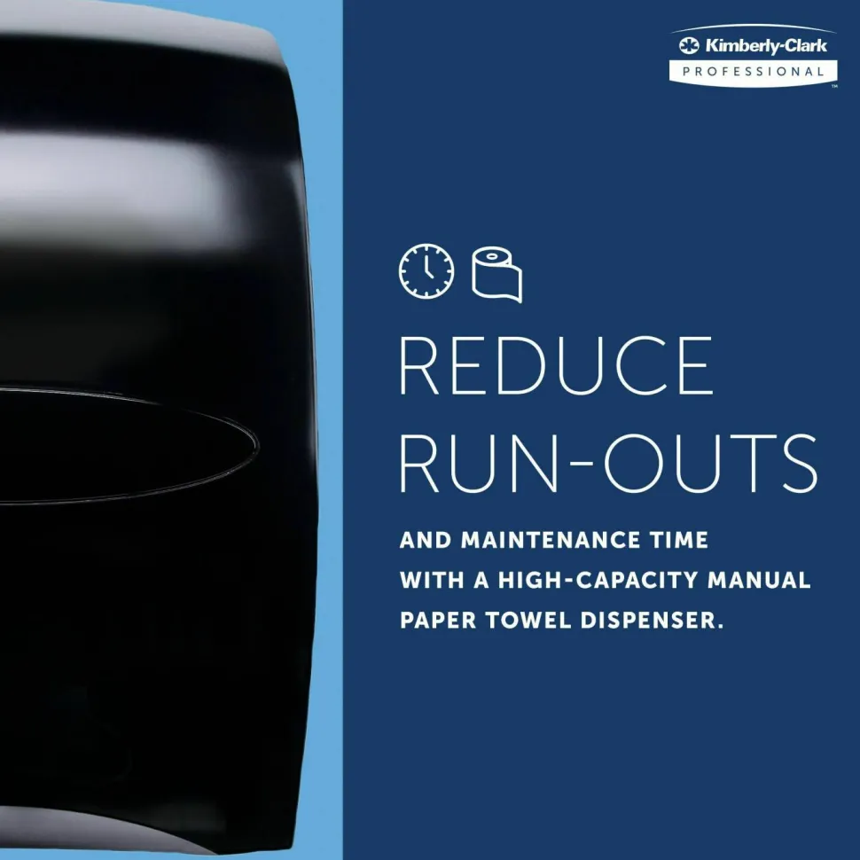 Kimberly-Clark Professional* Sanitouch Hard Roll Towel Dispenser, For 1.75" Core, 12.63 x 10.2 x 16.13, Smoke
