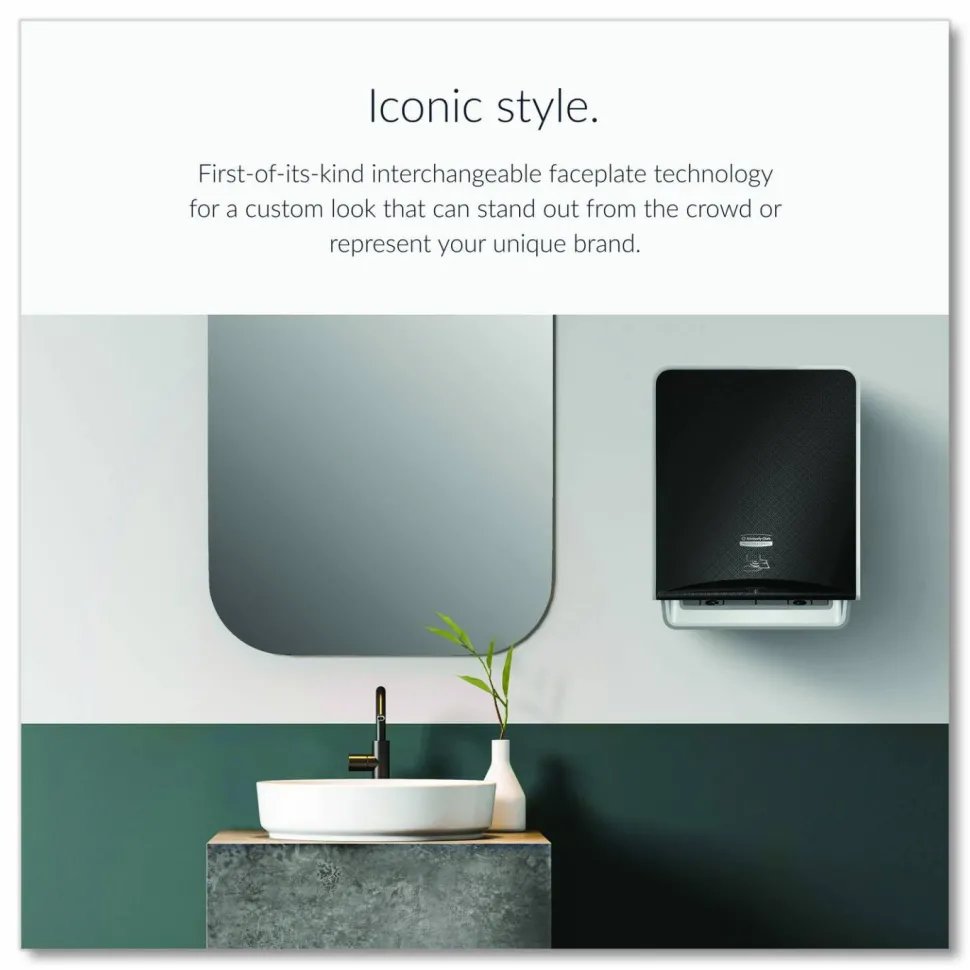 Kimberly-Clark Professional* ICON Automatic Roll Towel Dispenser, 20.12 x 16.37 x 13.5, Black Mosaic