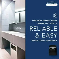 Kimberly-Clark Professional Sanitouch Manual Touchless Hard-Roll Paper Towel Dispenser, Black