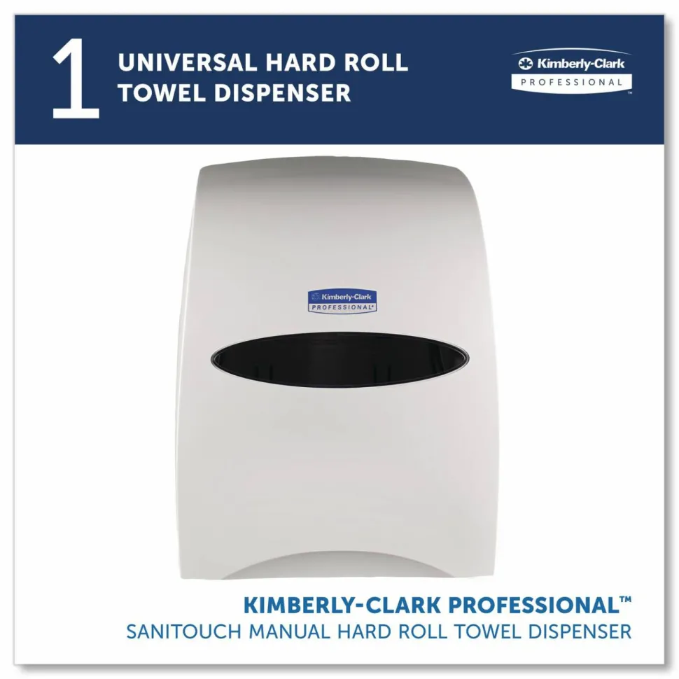 Kimberly-Clark Professional Sanitouch Manual Hard Roll Towel Dispenser - Touchless Dispenser - 16.1"x12.6"x 10.2" Depth - 09991