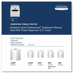 Kimberly-Clark Professional Sanitouch Manual Hard Roll Towel Dispenser - Touchless Dispenser - 16.1