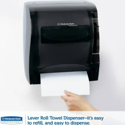 Kimberly-Clark Professional In-Sight LEV-R-MATIC Roll Towel Dispenser, Smoke Gray