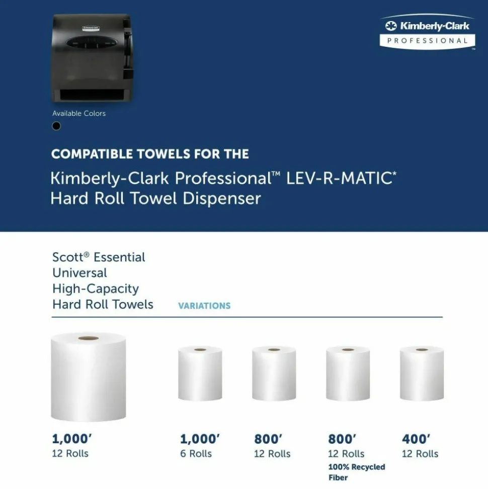 Kimberly-Clark Professional In-Sight LEV-R-MATIC Roll Towel Dispenser, Smoke Gray