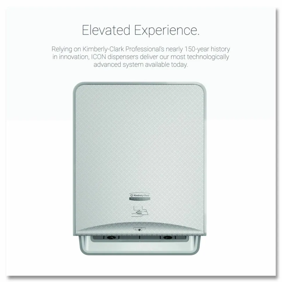 Kimberly-Clark Professional* ICON Automatic Roll Towel Dispenser, 20.12 x 16.37 x 13.5, Silver Mosaic