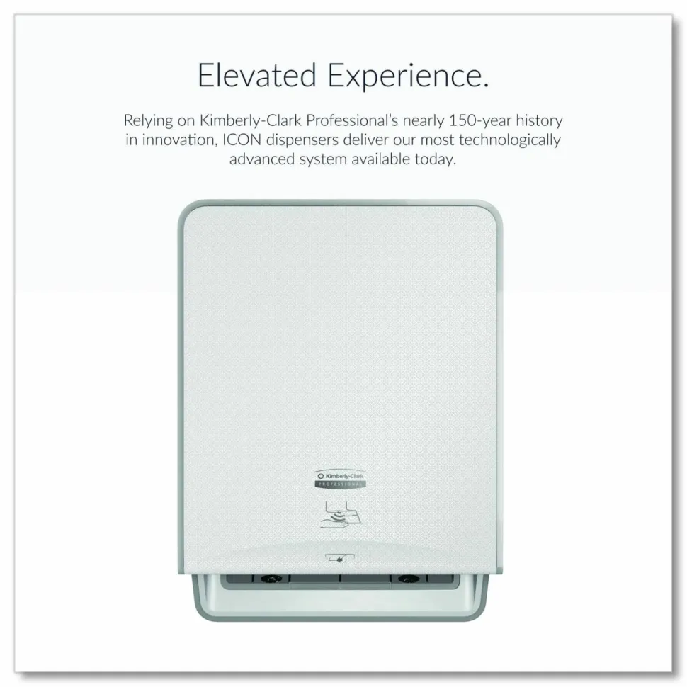 Kimberly-Clark Professional* ICON Automatic Roll Towel Dispenser, 20.12 x 16.37 x 13.5, White Mosaic