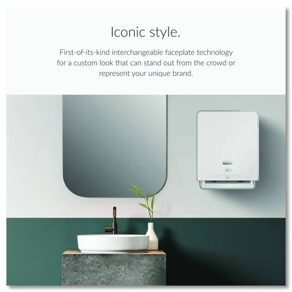Kimberly-Clark Professional* ICON Automatic Roll Towel Dispenser, 20.12 x 16.37 x 13.5, White Mosaic
