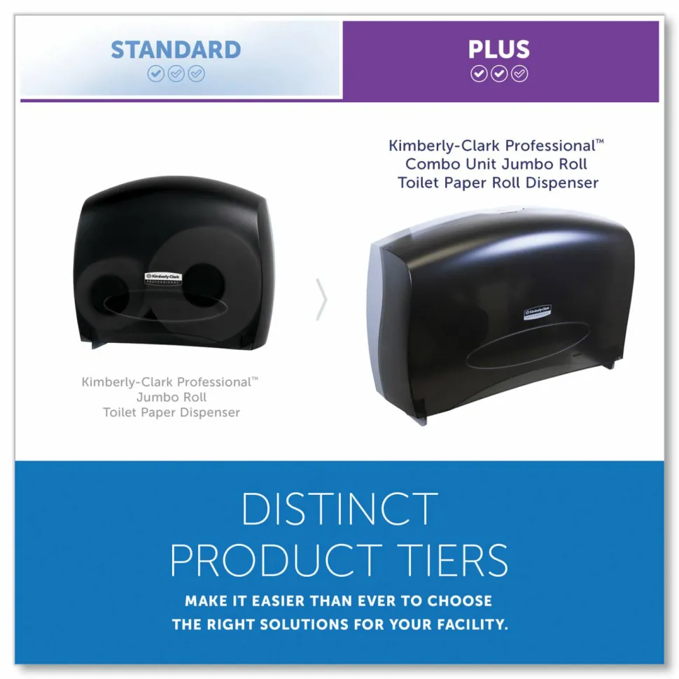 Kimberly Clark Professional Plastic Jumbo Roll Toilet Paper Dispenser, Smoke