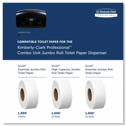 Kimberly Clark Professional Plastic Jumbo Roll Toilet Paper Dispenser, Smoke