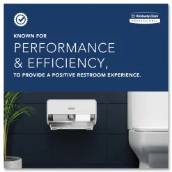 Kimberly-Clark Professional* JRT Jr. Escort Jumbo Roll Bath Tissue Dispenser, 16 x 5.75 x 13.88, Pearl White