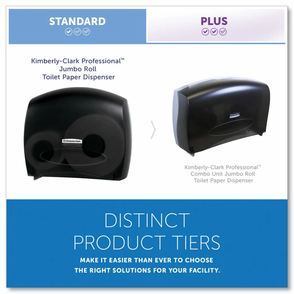 Kimberly-Clark Professional* JRT Jr. Escort Jumbo Bathroom Tissue Dispenser, 13.33 x 5.75 x 16, Smoke