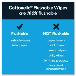 Kimberly-Clark Professional Cottonelle Fresh Care Flushable Wet Wipes, 42 Wipes Per Pouch, Pack Of 2 Pouches