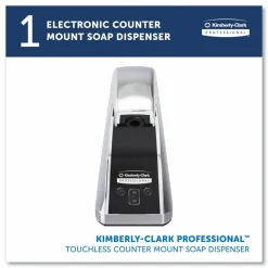 Kimberly-Clark Professional* Touchless Counter Mount Skin Care Dispenser, 1.5 L, 2.12 x 4.25 x 5.56, Chrome