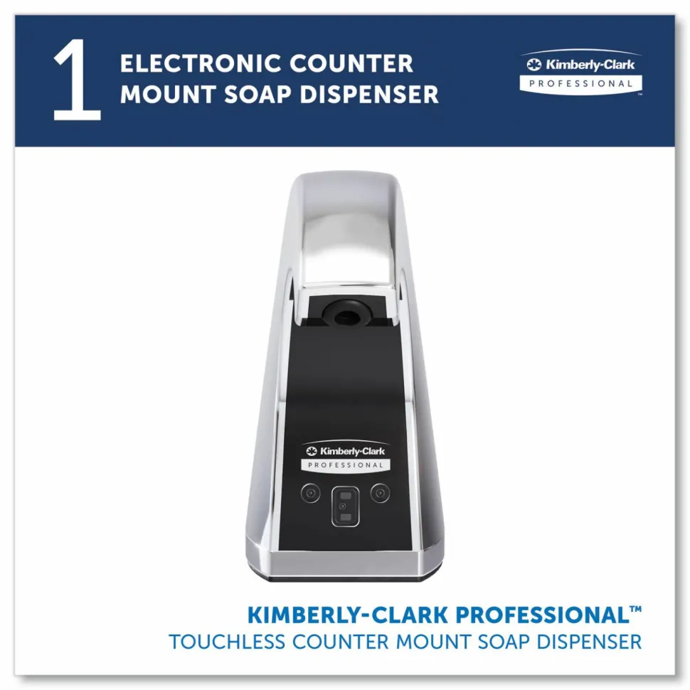 Kimberly-Clark Professional* Touchless Counter Mount Skin Care Dispenser, 1.5 L, 2.12 x 4.25 x 5.56, Chrome