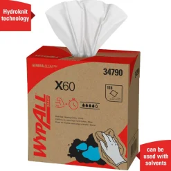 Kimberly-Clark Professional Wipers WypAll X60 Pop-Up Box, 9 1/10