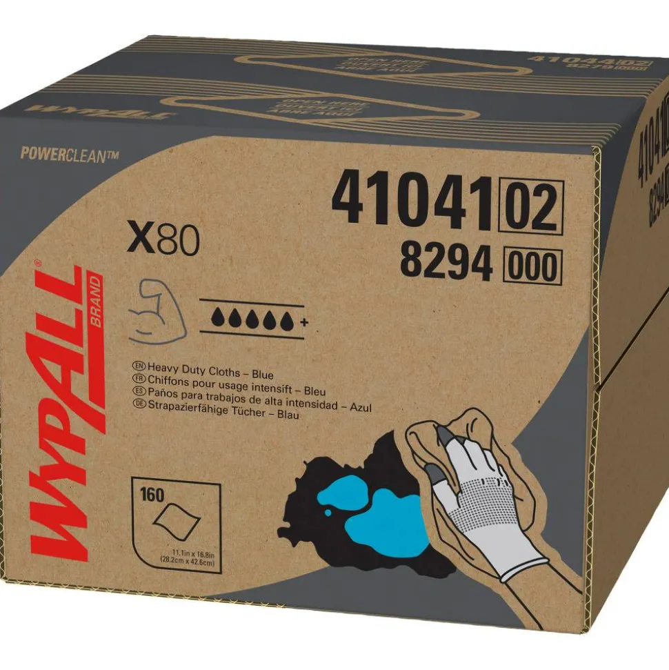 Kimberly-Clark Professional Wipers Wypall X80 Brag Box , Box Of 160