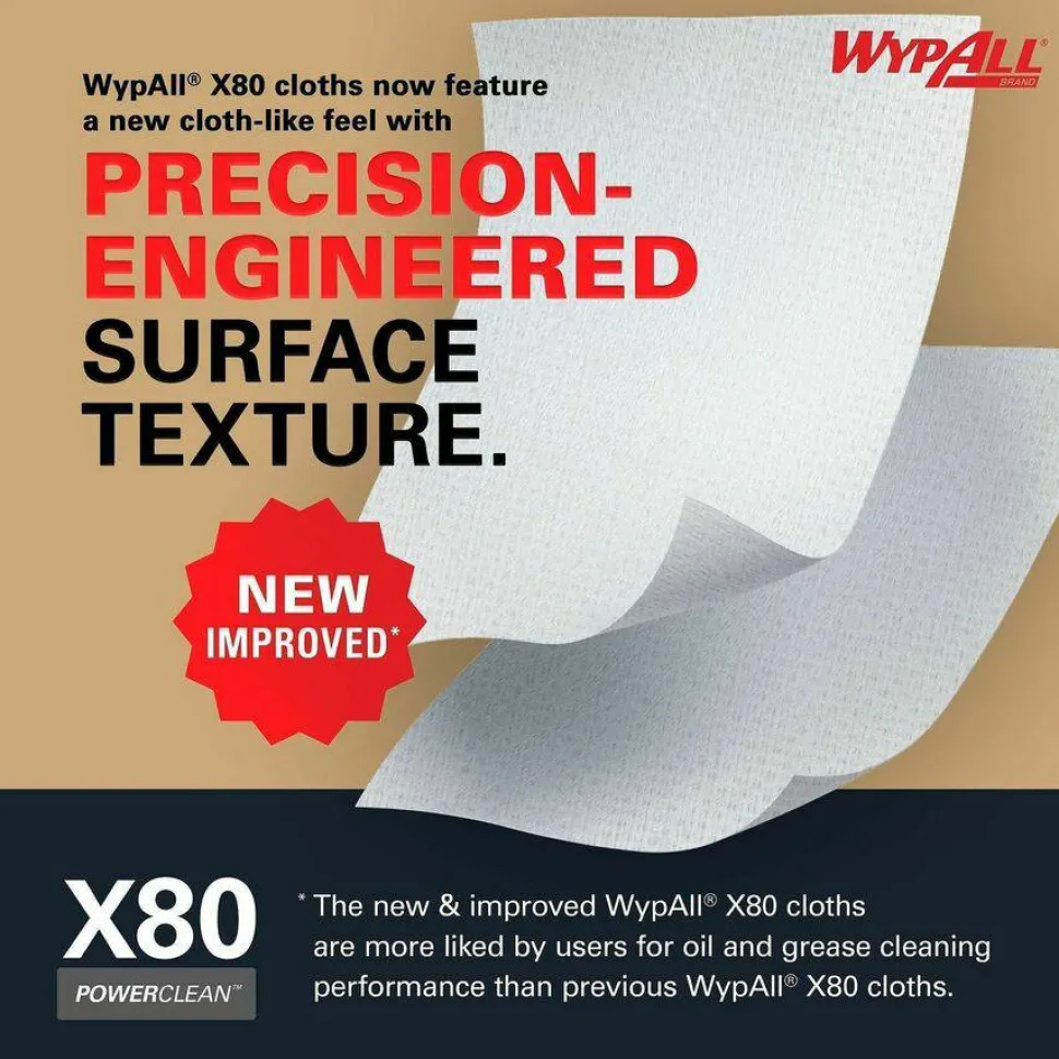 Kimberly-Clark Professional Wipers Wypall X80 Brag Box , Box Of 160